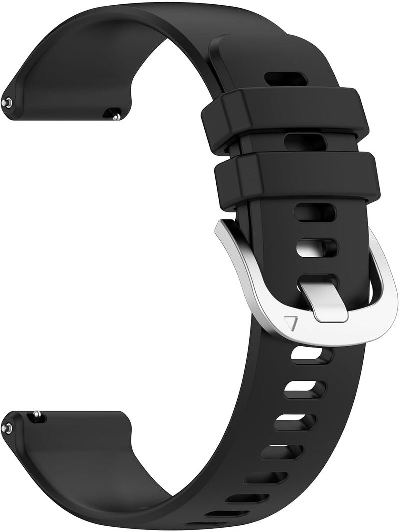 Disscool Replacement Wristbands Compatible with Garmin Venu 3/Venu 2, 22mm Adjustable Soft Silicone Wrist Strap with Quick Release Watch Accessories(Black) - Image 1