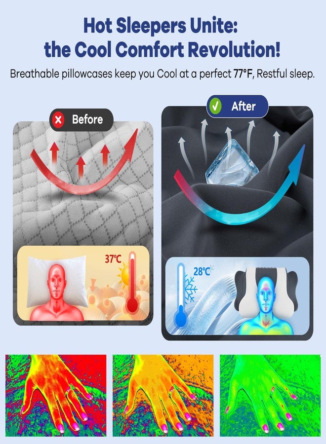DONAMA Cervical Neck Pillow for Pain Relief, Cervical Pillow with Memory Foam Ergonomic Pillows with Dual Heights for Back, Stomach and Side Sleepers Kids' Floor Pillows Cushions (Light Grey, 27×15") - Image 5