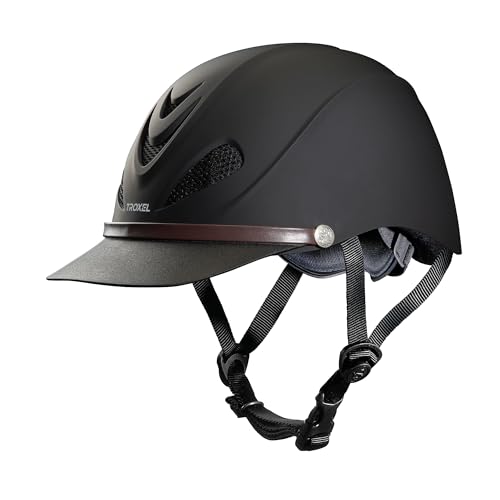 Troxel Dakota Trail Horse Riding Helmet LowProfile Light Adjustable Design Safety Horseback Riding Gear Small 6587 Black