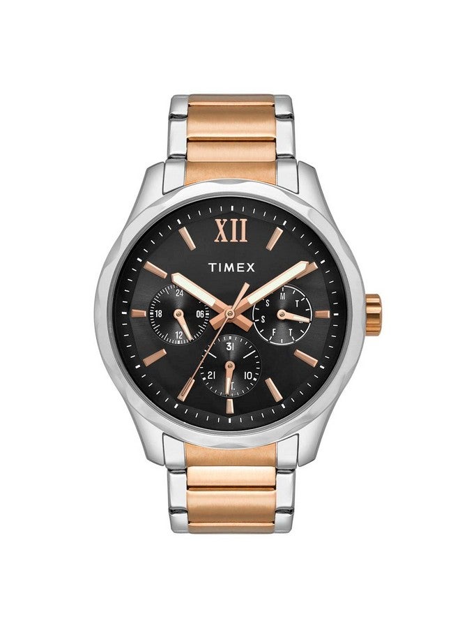 TIMEX Men Stainless Steel Multifunction Analogue Black Dial Watch - Tw0Tg7617, Band Color-Multicolor - Image 1