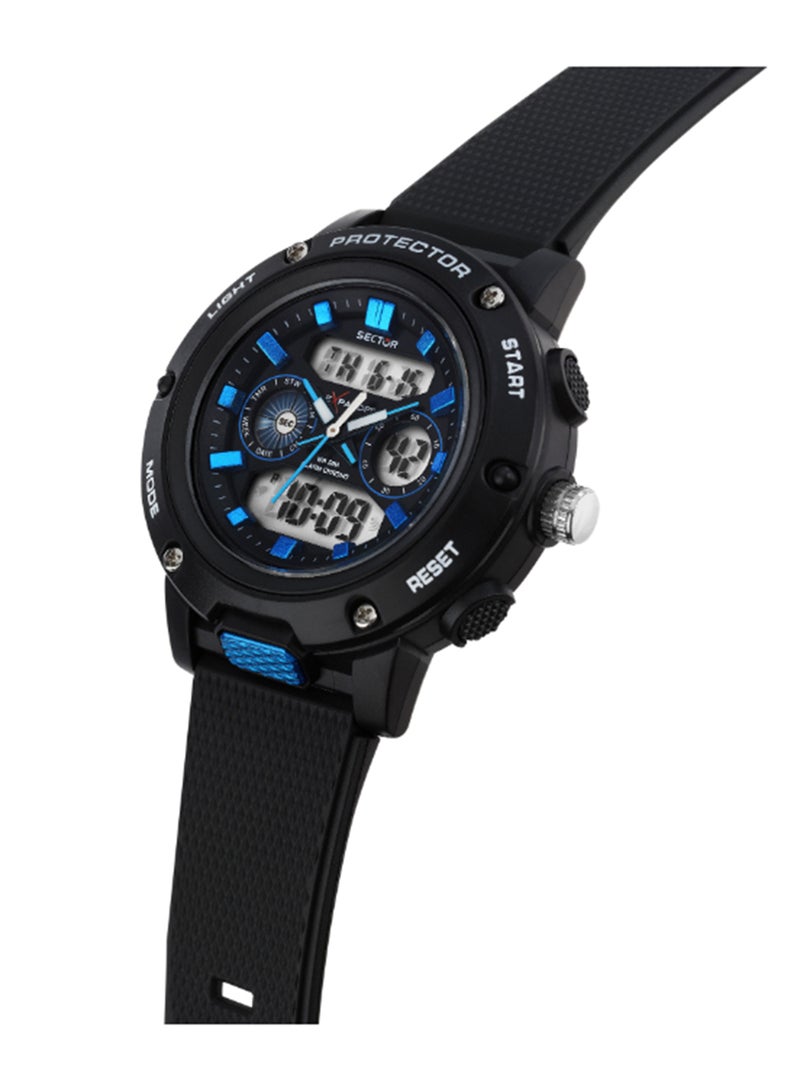 Sector EX-45 43MM DIGITAL BLU BLK DIAL BLK PU S - Image 5