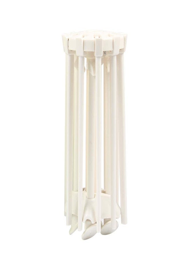 Cambom Collapsible Pasta Drying Rack - Spaghetti Noodle Drying Rack with 10 Bar Handles White - Image 3