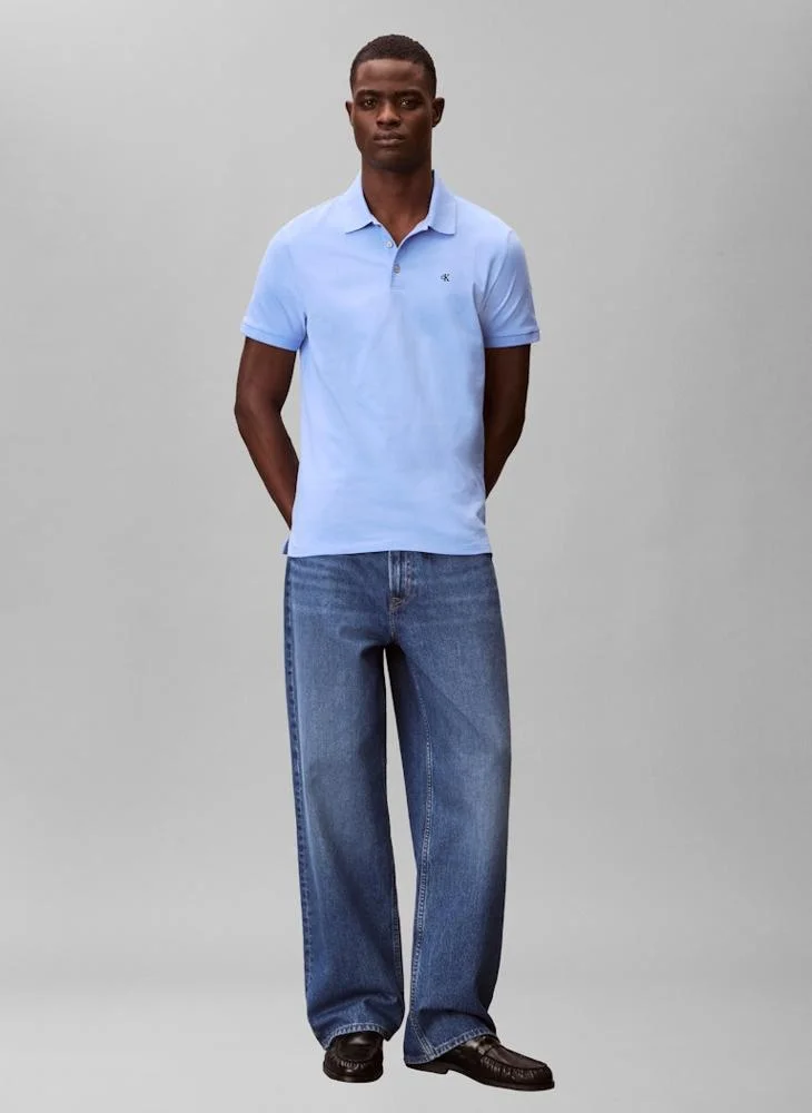Calvin Klein Jeans  Classic Fit Monogram Embroidery Polo for Men | Best Price UAE