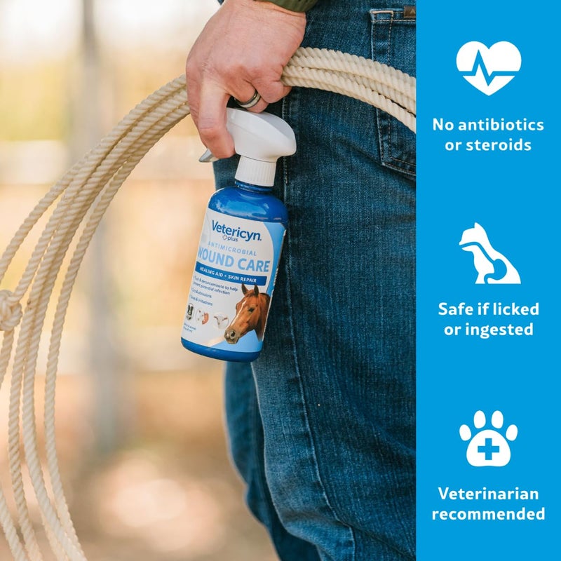 Vetericyn Plus Horse Wound Care Spray | Equine Healing Aid and Skin Repair, Clean Wounds, Relieve Itchy Skin. 16 ounces - Image 2