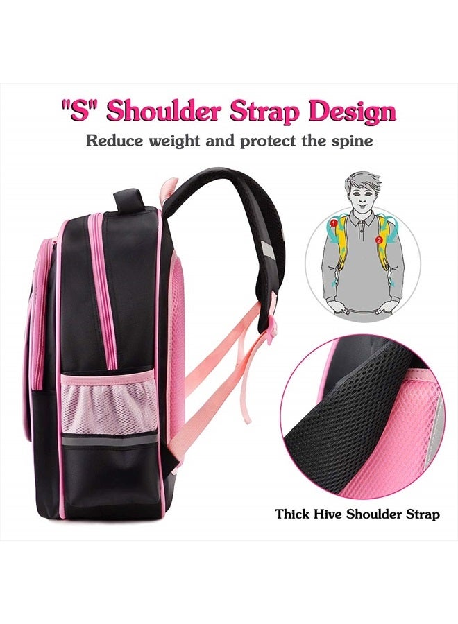 FEWOFJ Cute Pink Backpacks with Lunch Bag for Teen Girls, Kids Backpack for Toddler Preschool Bookbags Elementary School Bags  - Image 3