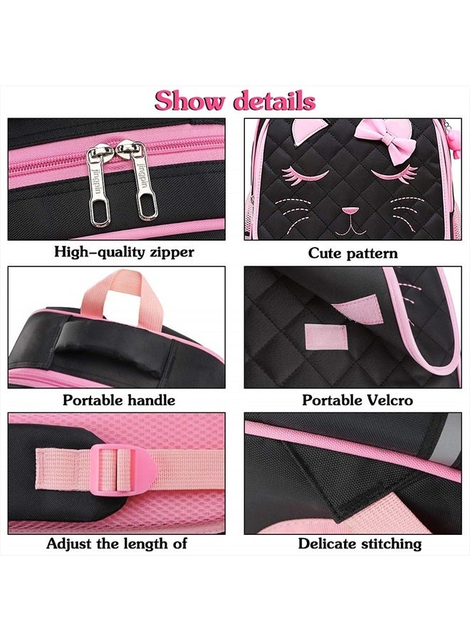 FEWOFJ Cute Pink Backpacks with Lunch Bag for Teen Girls, Kids Backpack for Toddler Preschool Bookbags Elementary School Bags  - Image 5