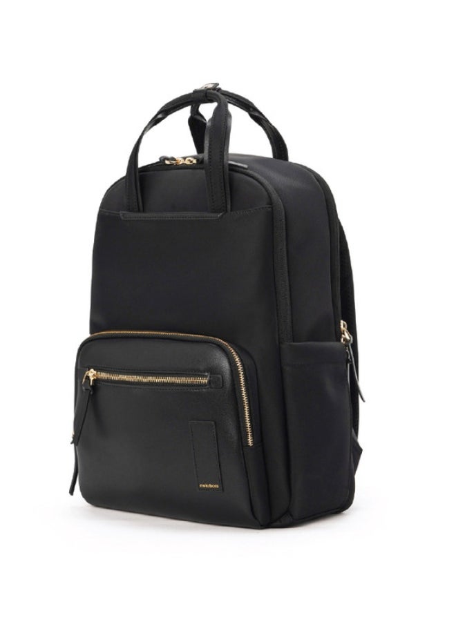 Mokobara MOKOBARA The Sundae Backpack Soft Nylon Water-Resistant 15" Laptop Bag with Luggage Sleeve for Work, Travel, and Daily Use for Women Black  - Image 1