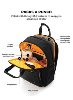 Mokobara MOKOBARA The Sundae Backpack Soft Nylon Water-Resistant 15" Laptop Bag with Luggage Sleeve for Work, Travel, and Daily Use for Women Black  - Image 3