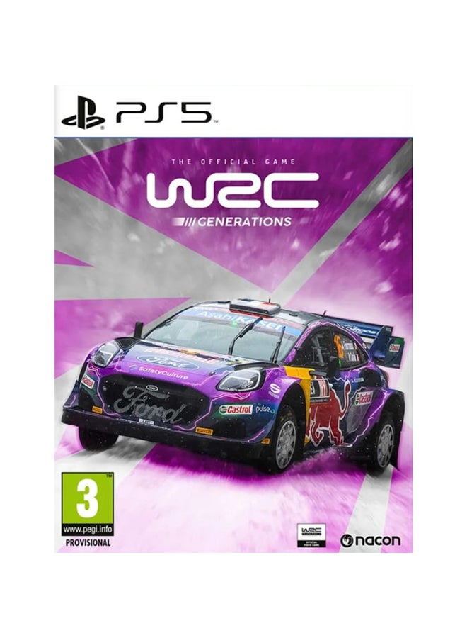 لعبة الفيديو "WRC Generations" لجهاز الألعاب بلايسيتشن 5 - اللعبة الرسمية لبطولة العالم للراليات للاتحاد الدولي للسيارات بتصنيف PEGI - ps4_ps5