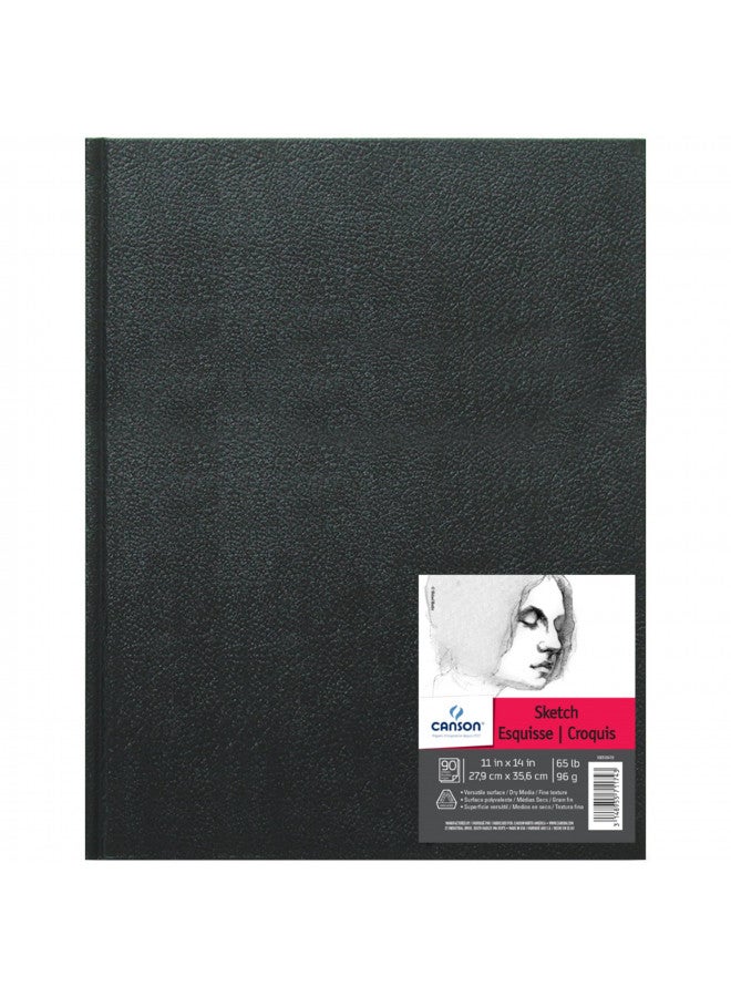 Canson Artist Series Sketchbook, Hardbound Journal, 11x14 inches, 184 Pages (65lb/96g) - Artist Paper for Adults and Students - Graphite, Charcoal, Pencil, Colored Pencil - Image 1