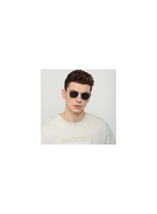 VINCENT CHASE Vintage Full Rim Round Frame Polarized & UV Protected Sunglasses VC S13132 - 52mm - Gold