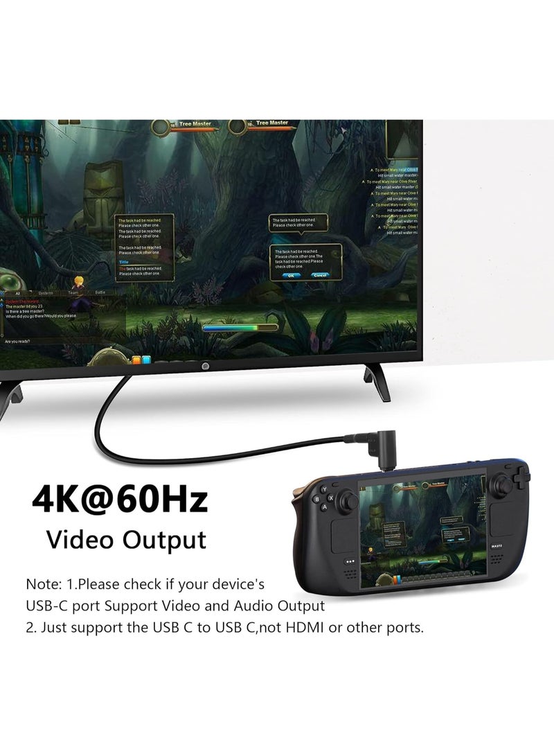 Bukela USB Type C to 2 3.1 C Adapter PD100W 90 Degree Dual Male Female Charging Connector for Smartphones, Laptops, Tablets, Steam Platform, Black - Image 3