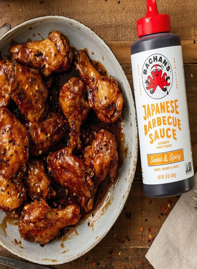 Bachan's - Japanese Barbecue Sauce - Sweet & Spicy, 16 Oz, Small Batch, Non GMO, No Preservatives, Vegan and BPA free. Condiment for Wings, Chicken, Beef, Pork, Seafood, Noodle Recipes, and More - Image 4