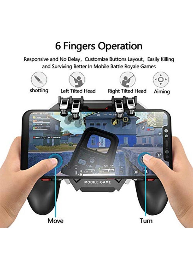 Memo PUBG Mobile Controller with Phone Cooler 4000mAh Built-in Battery for PUBG/Knives Out/Call of Duty, PUBG Game L2R2 Triggers for 4.7-6.5" Android Phones and iPhone - Image 2