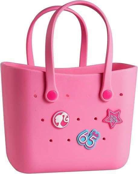 AUM ENTERPRISE RAMNATH Cute Style Silicone Lunch Bag for Girls - Waterproof, Lightweight & Customizable Charms, EVA Lunch Bag, Tote Bag, Bento Bags for Kids, School, Beach, Travel, Gift for Girls(PASSION PINK) - Image 1