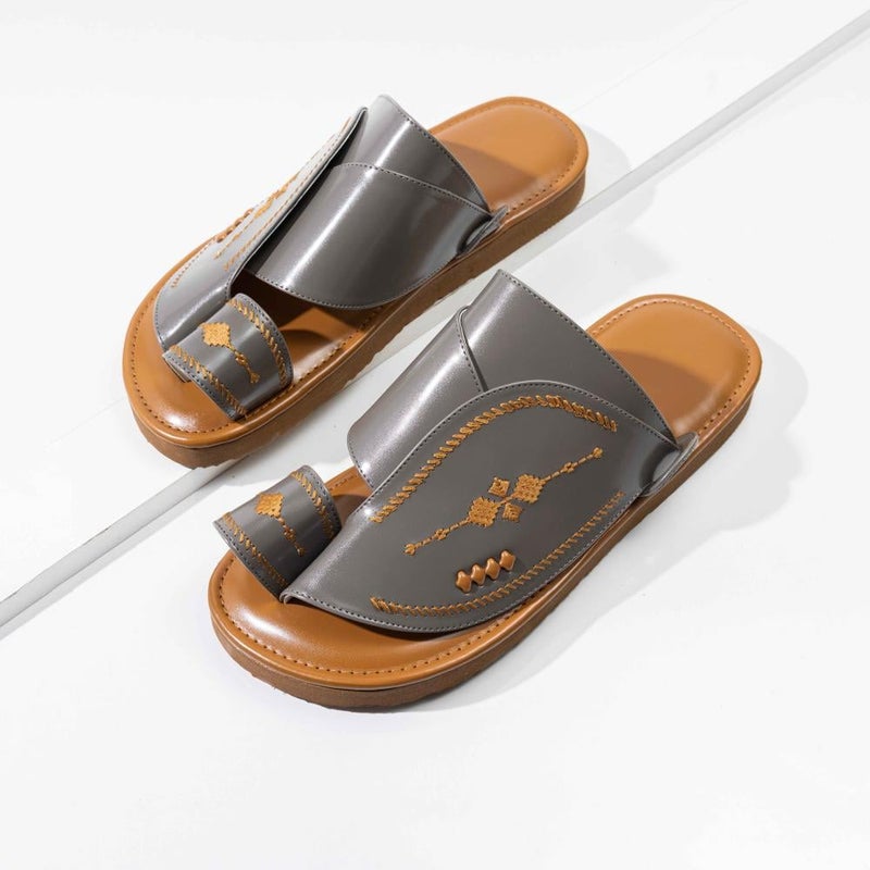 Arabic Sharqi Sandals | Grey | Sandals Traditional footwear