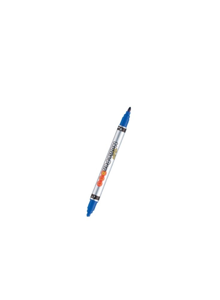Monami Permanent Marker Twin Name Pen Blue Pack Of 12 Markers Monami - Image 2