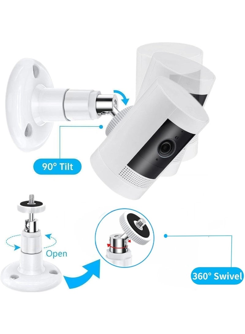 3 Pack Wall Mount for Ring Indoor Cam and Ring Stick Up Cam, 360 Degree Adjustable Mount Bracket, Easy to Install, for Ring Camera Outdoor Indoor Security Camera System - Image 4
