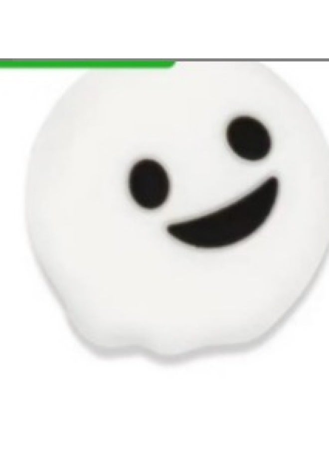 Loquat For Nintendo NintendoSwitch  Theme Rocker Cap Silicone Protective Cover Lite Rocker Cap-Product Color:10 White Smiley Ghost Planes  - Image 1