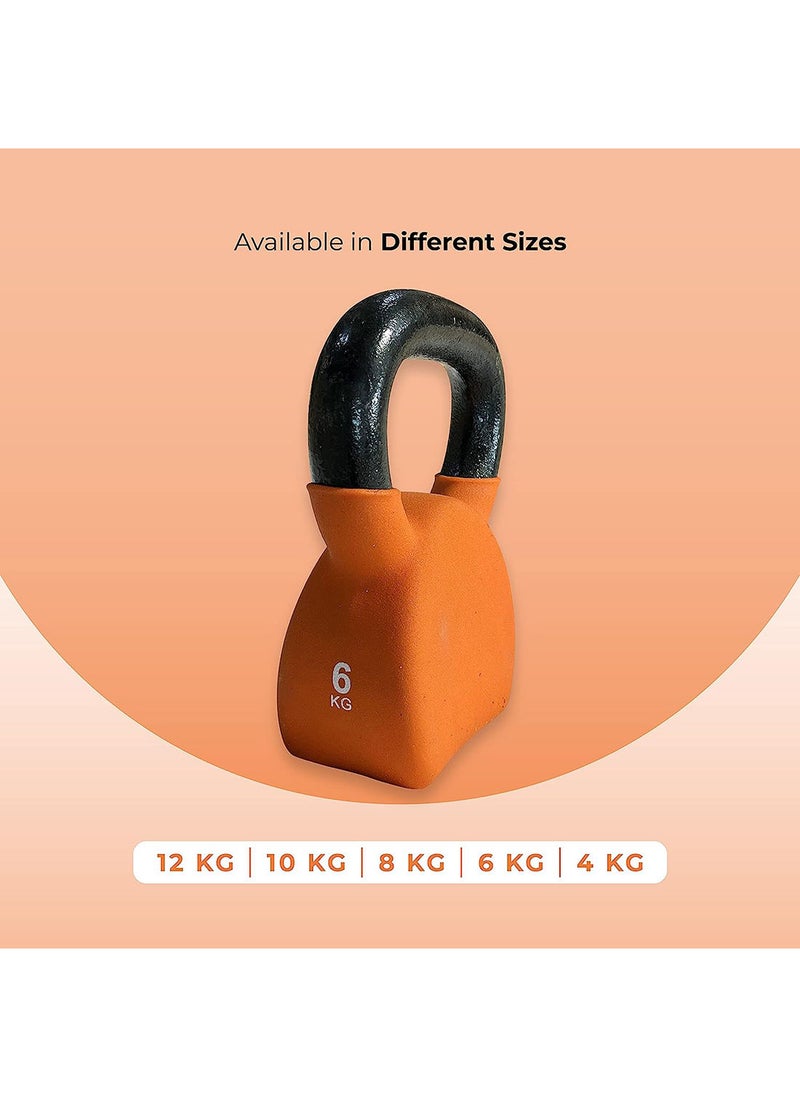 anythingbasic. Kettlebell of 6Kg (13.2LB) Includes 1 * 6Kg (13.2LB) | Material : Iron with Rubber Coat | Exercise, Fitness and Strength Training Weights at Home/Gym | Unisex  - Image 5