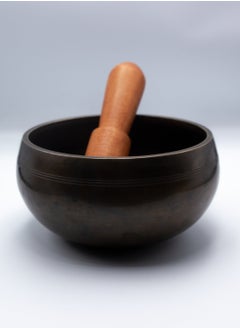 Alpine Crystals UAE Antique Himalayan Singing Bowl with a traditional wooden striker | Meditation Bowl | Music Therapy | Handcrafted in Nepal for Healing and Mindfulness  - Image 2