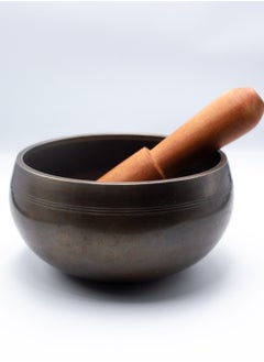 Alpine Crystals UAE Antique Himalayan Singing Bowl with a traditional wooden striker | Meditation Bowl | Music Therapy | Handcrafted in Nepal for Healing and Mindfulness  - Image 1