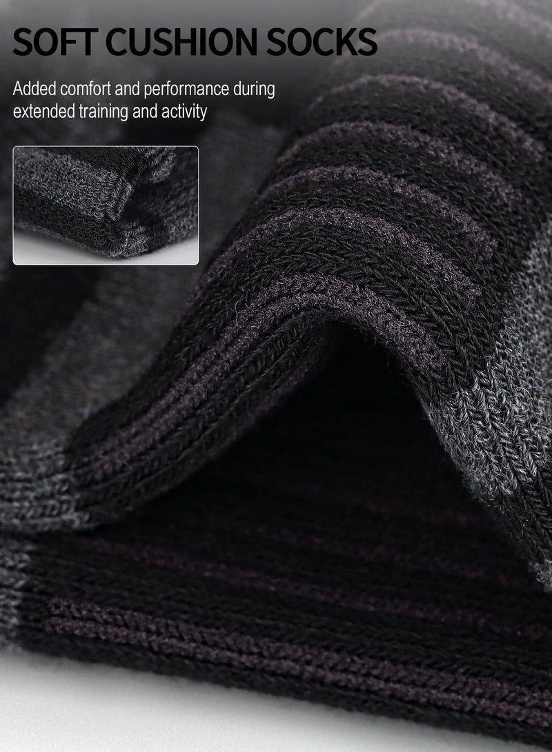 Excefore Ankle Athletic Running Socks Cushioned Breathable Low Cut Sports Tab Socks for Men and Women (6 Pairs) - Image 2