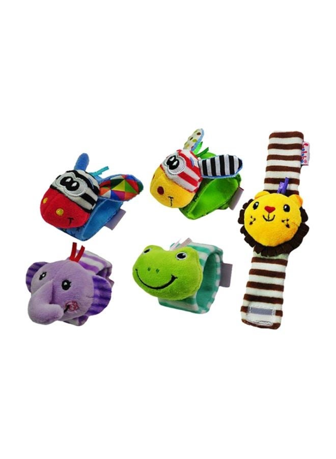 5-Piece Baby Bebe Infant Wrist Rattle And Socks Bell Foot Finders Set - Image 1