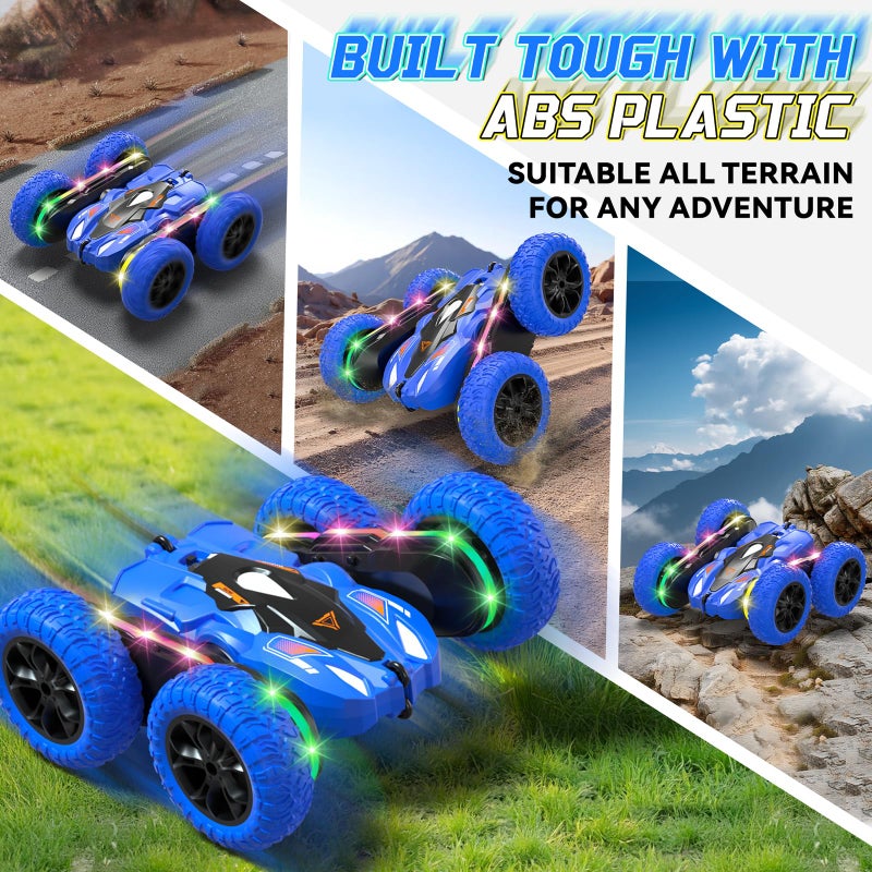Wedopro Remote Control Car for Kids, 2.4GHz 4WD Stunt RC Car with Double-Sided 360Â° Flips, Rechargeable LED Light Off-Road Toy Car for Boys Girls Ages 6-12 - Image 5