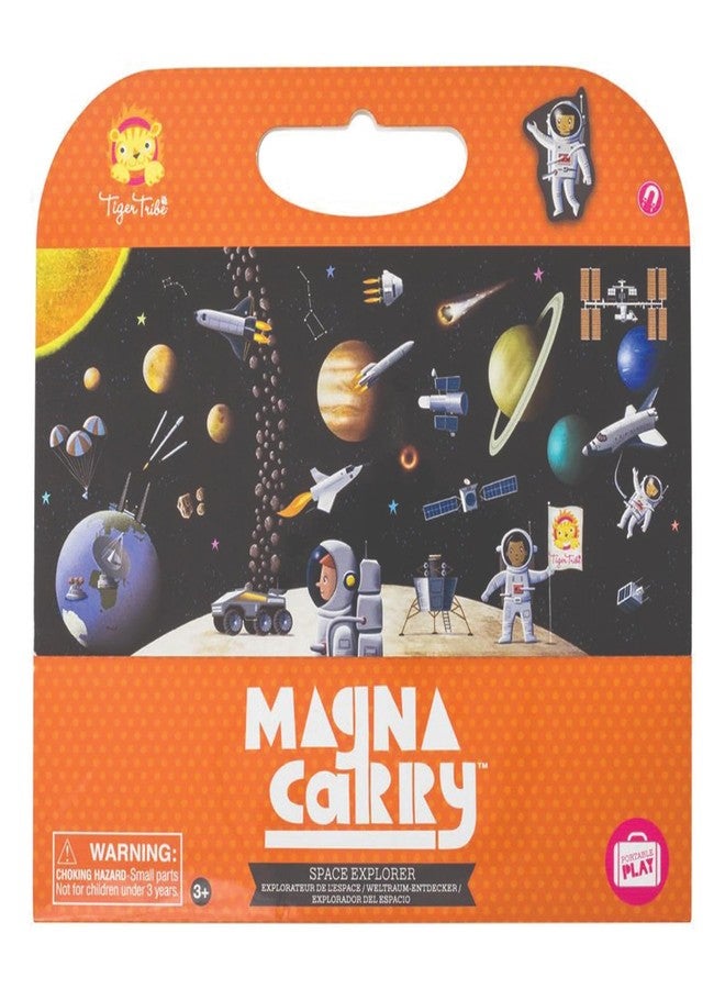 Tiger Tribe Magna Carry Space Explorer - Magnetic Play Set for Kids with Fold Out Play Scene & Solar System Magnets, Ideal Travel Toy to Inspire Storytelling & Imagination - Image 1