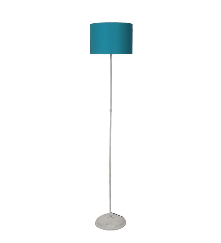 tu casa Metal Floor Lamp (Foldable) - Standing Lamp for Living Room & Bedroom, Elegant Home Decor Item, (Aqua Shade) - Image 4