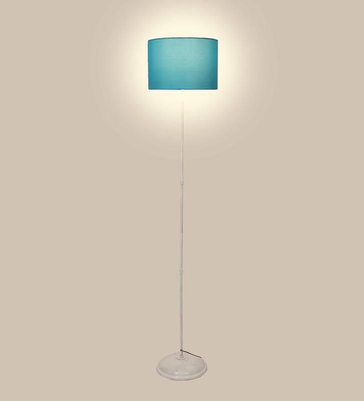 tu casa Metal Floor Lamp (Foldable) - Standing Lamp for Living Room & Bedroom, Elegant Home Decor Item, (Aqua Shade) - Image 5