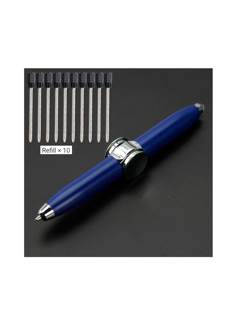 MissTiara - Lighted Multifunction Fingertip Gyro Ballpoint Pen with 10 Refills - Image 1