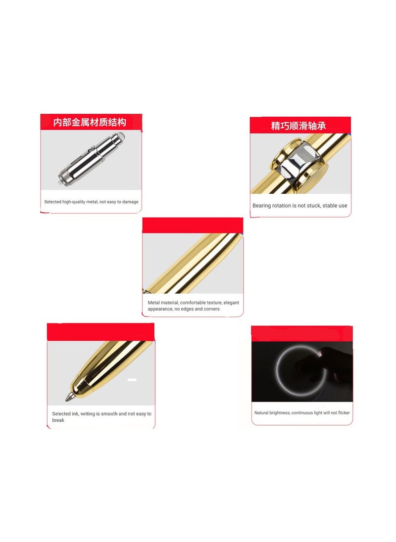 MissTiara - Lighted Multifunction Fingertip Gyro Ballpoint Pen with 10 Refills - Image 1