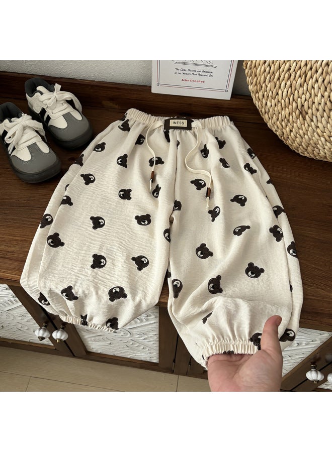 New Anti-mosquito Pants Summer Children's Trousers Thin Boys And Girls Single Pants Wide Leg Pants Loose Pants Baby Outside