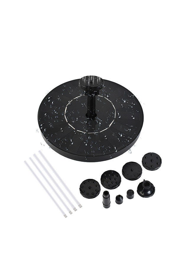 Generic 1.5W Solar Fountain Pump with 6 Nozzles Filter Anti-collision Bar Free Standing Water Pump Floating Fountain for Bird Bath Garden Samll Pond  - Image 5