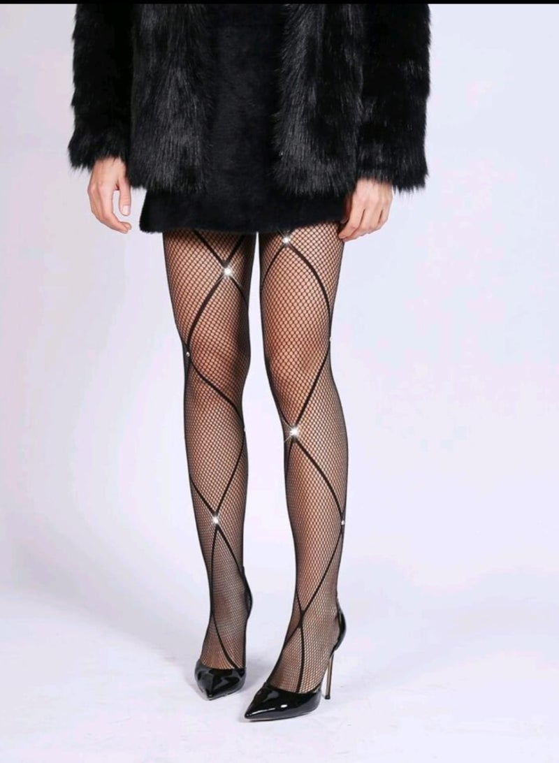 SHEIN Rhinestone Decor Mesh Tight - Image 3