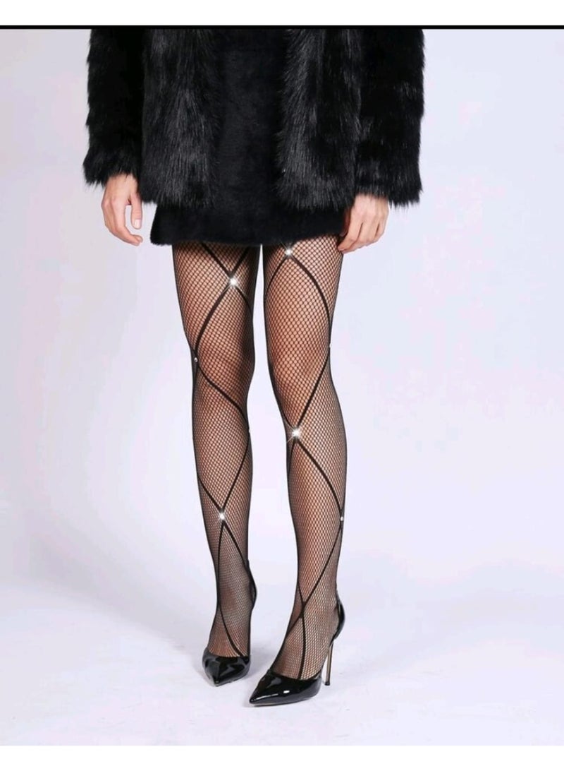 SHEIN Rhinestone Decor Mesh Tight - Image 4