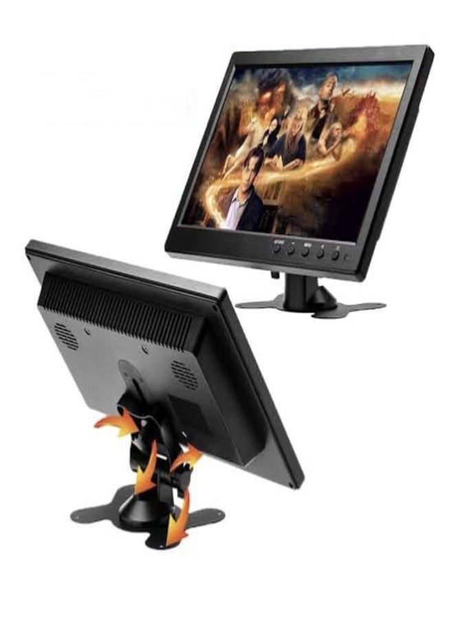 SKPM 10.1' Inch HD Monitor Mini TV & Computer Display TFT LCD Color Screen for Car Backup Camera & Home Security System Built in Speaker Support BNC/AVI/VGA/HDMI Input, Compatible for PC, DVD, TV, - Image 2