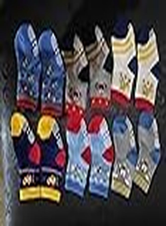ASJAR Ramita Cotton Toddler Baby Boy Girl Non Slip Skid Ankle Socks Grips Crew Socks For 3-4 Years Infants Baby Children (Pack of 3, Multicolor) - Image 4