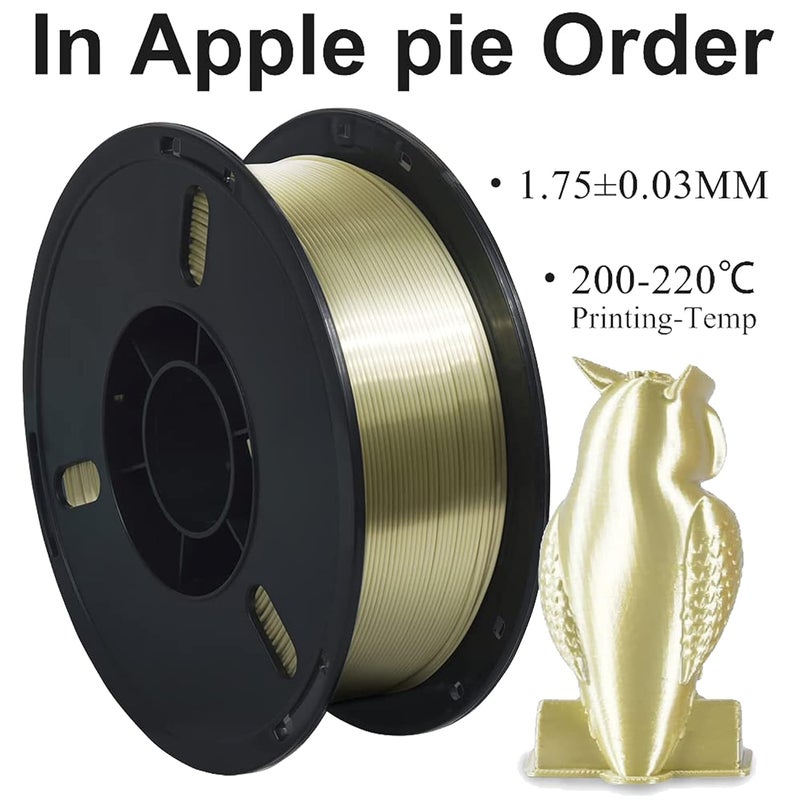 Protomont TECHNOLOGIES FiLAMONT PLA Silk Filament 1.75mm, 3D Printer Filament, Shiny Silk 1.75 PLA Filament, 1kg(2.2Lbs)/Spool (Silk Bronze) - Image 2