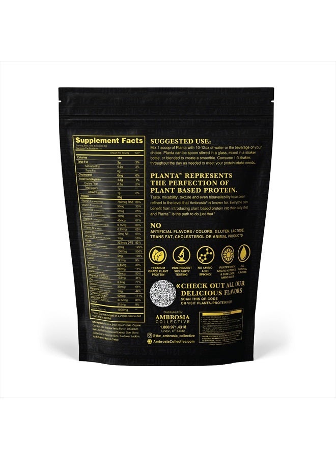 Ambrosia Planta - Premium Organic Plant-Based Protein | Vegan & Keto Friendly | Gourmet Flavors with No Bloating or Stomach Upset | Gluten & Soy Free | No Added Sugar | 14 Servings | (Vanilla) - Image 2