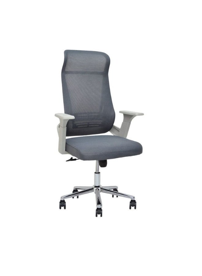ALWASIT HOME Ergonomic Office Chair GREY for Home Executive Computer Chair Wide Seat With Large Headrest Modern Desk Chair Lumbar Support Adjustable Armrests - Image 1