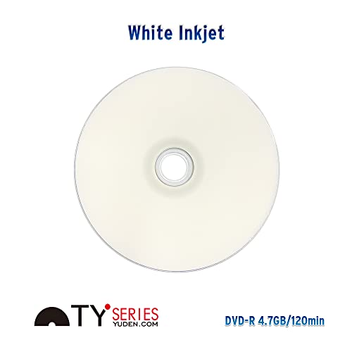 PlexDisc TY Series DVD-R 16X 4.7GB White Inkjet Hub Printable Blank Discs – 50 Pack Cake Box (FFP), Writable and Recordable Media for Data, Video, and Audio - Image 2