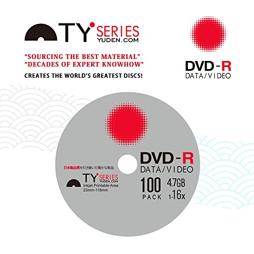 PlexDisc TY Series DVD-R 16X 4.7GB White Inkjet Hub Printable Blank Discs – 50 Pack Cake Box (FFP), Writable and Recordable Media for Data, Video, and Audio - Image 4