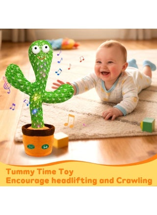 Dancing Cactus Toy, Dancing Cactus Toy for Babies and Toddlers, Interactive Singing and Repeating Plush Toy with Colorful Lights, Musical Educational Gift for Kids (Battery Operated) - view 5