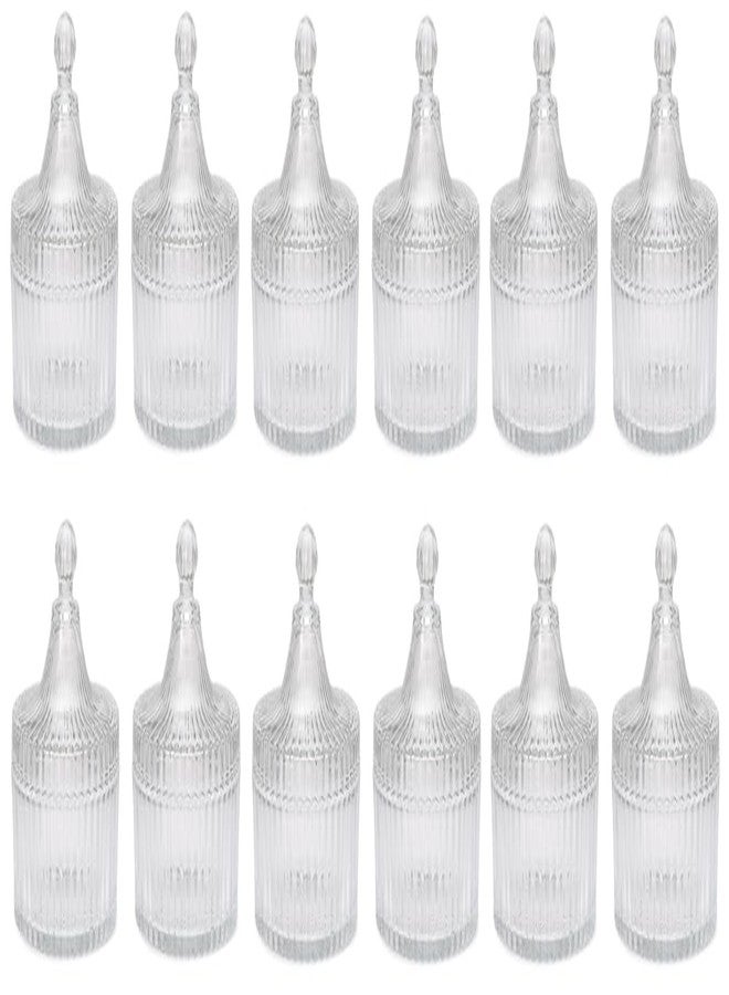 1st Time Stylish & Clear Candy Jar for Candy, Cookies, Dishes and Biscuit, Pack of 12, 300 Ml, 10 X 10 X 12 CM - Image 1
