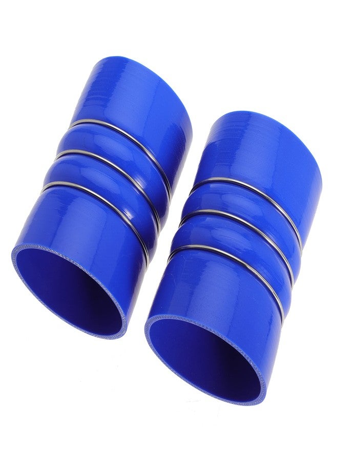 Kicofyee Silicone Charge Air Cooler Hump Hose Boot Set 4" X 6" 4 inch with T Bolt Clamp Blue - Image 3