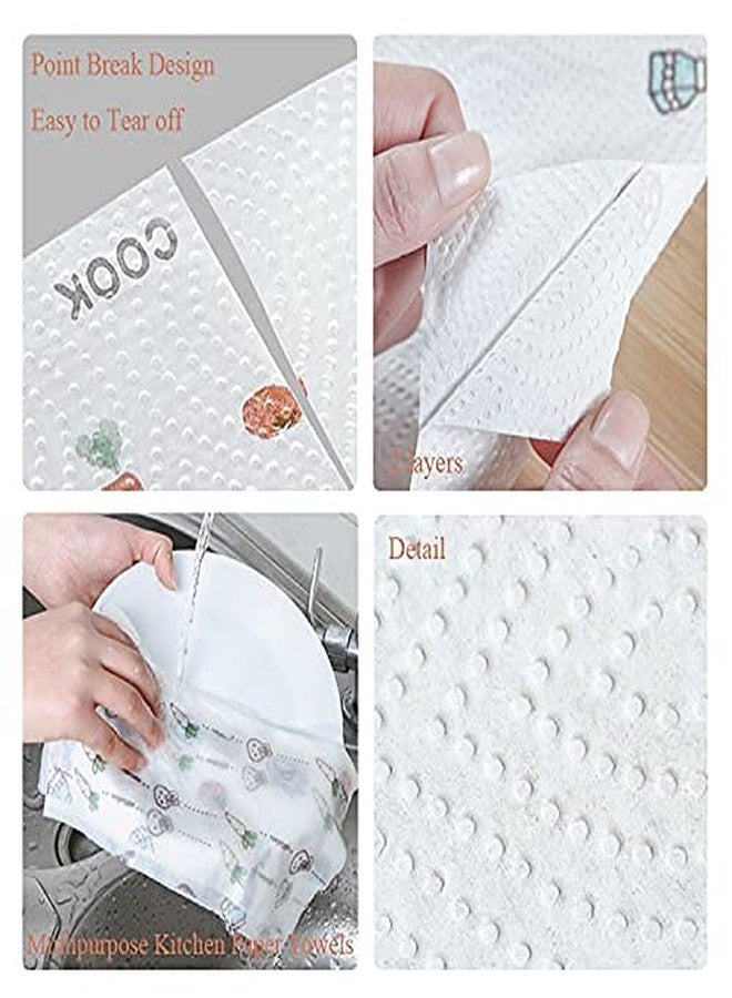 TAPUJI Reusable Kitchen Tissue Paper, J&L Durable Non-stick Oil Absorbing Paper Roll Kitchen Special Paper Towel Wipe Paper Dish Cloth Cleaning Cloth 50pcs In 1 Roll Pack Of (3) - Image 4