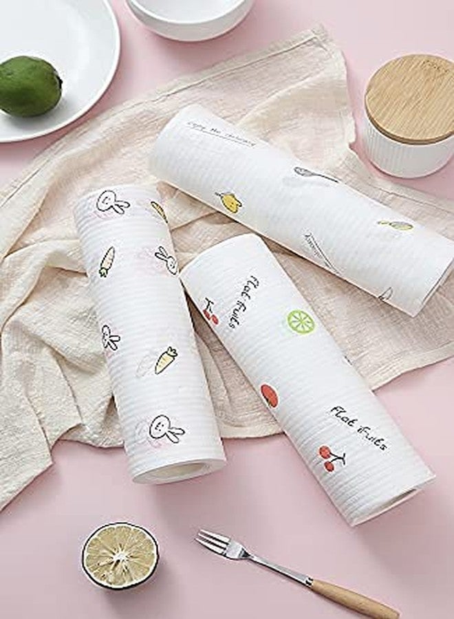 TAPUJI Reusable Kitchen Tissue Paper, J&L Durable Non-stick Oil Absorbing Paper Roll Kitchen Special Paper Towel Wipe Paper Dish Cloth Cleaning Cloth 50pcs In 1 Roll Pack Of (3) - Image 2